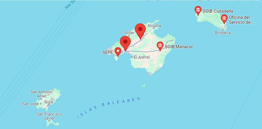 oficinas sepe-inem ISLAS BALEARES