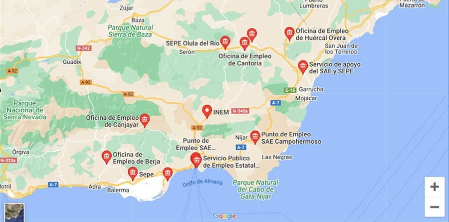 oficinas sepe-inem almería